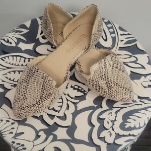 Restricted Snakeskin Pattern Flats